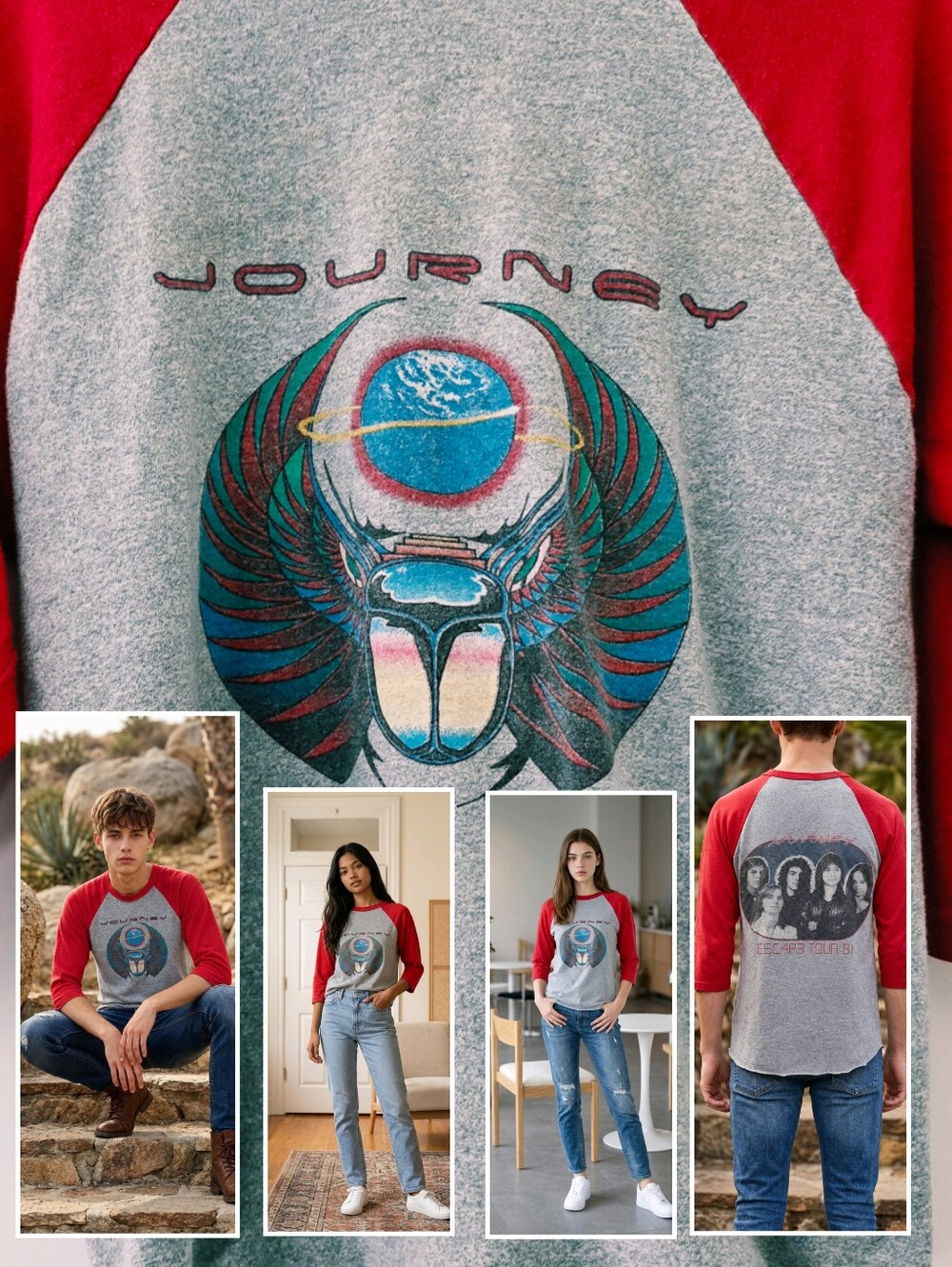 📣 Authentic Vintage 1981 Journey 🎶 Escape Concert 🤘Tour Shirt Size M Unisex😍